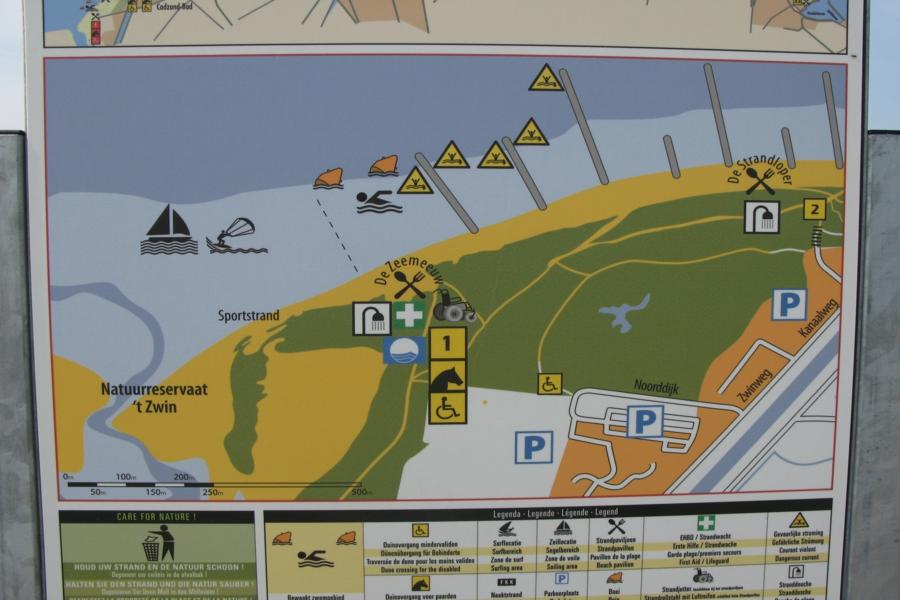 informatieborden stranden Cadzand Bad